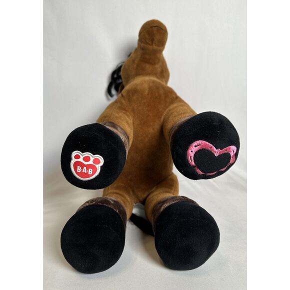 Build a Bear BAB 18" Brown Plush Stuffed Animal Horse Pony Valentine 2016 - Picture 8 of 8